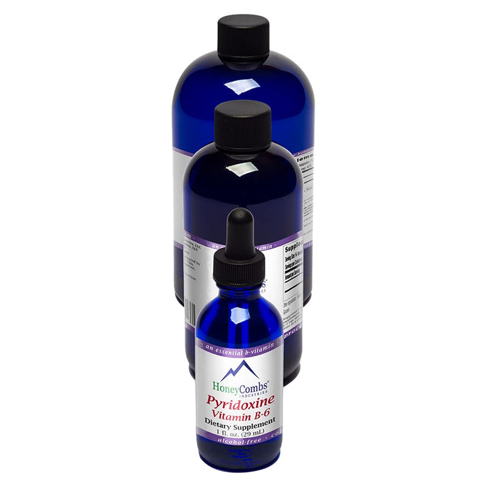 Vitamin B6 Drops (Pyridoxine) – Liquid B Vitamin for Brain & Immune Support (Alcohol-Free, 16 oz)