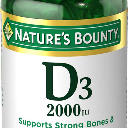 Nature's Bounty Vitamin D3 2000IU Softgels - Immune & Bone Health, 150 Count