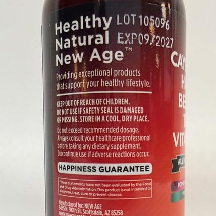 Cayenne Pepper Liquid Drops with Hawthorn Berry, Vitamin D3 K2 – 6oz