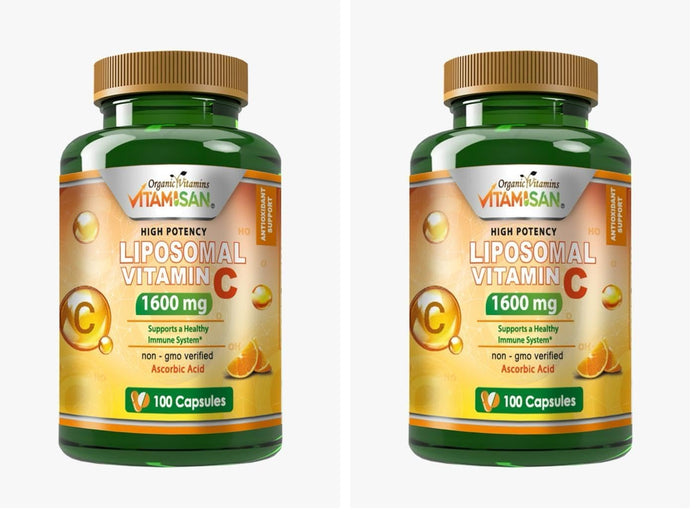 VITAMISAN Liposomal Vitamin C - 100 Capsules (Pack of 2) | High Absorption, Immune Support, No GMO