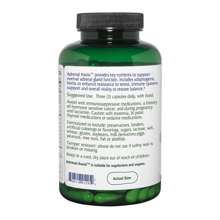 Vitanica Adrenal Assist — Vegan Adrenal Support (180 Count)