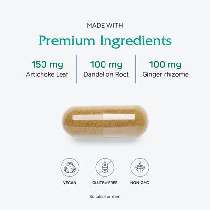 Vitanica Bitters Extra | Digestion Support, Vegan, 90 Capsules