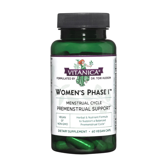 Vitanica Women's Phase I Premenstrual Support - Vegan, 60 Capsules