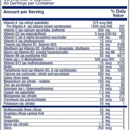 Vitanica Women's Symmetry - High Potency Daily Multivitamin, 180 Capsules, Vegan