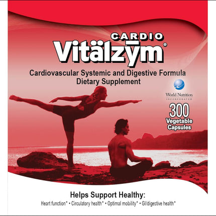 VITÄLZYM Cardio Proteolytic Systemic Enzymes – Serrapeptase, Nattokinase & CoQ10 (300 Capsules)