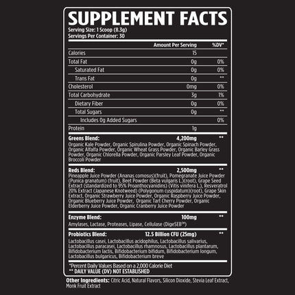 VMI Sports Greens + Reds – Advanced Immunity & Gut Health Superfood | 30 Servings (Raspberry Lemonade)