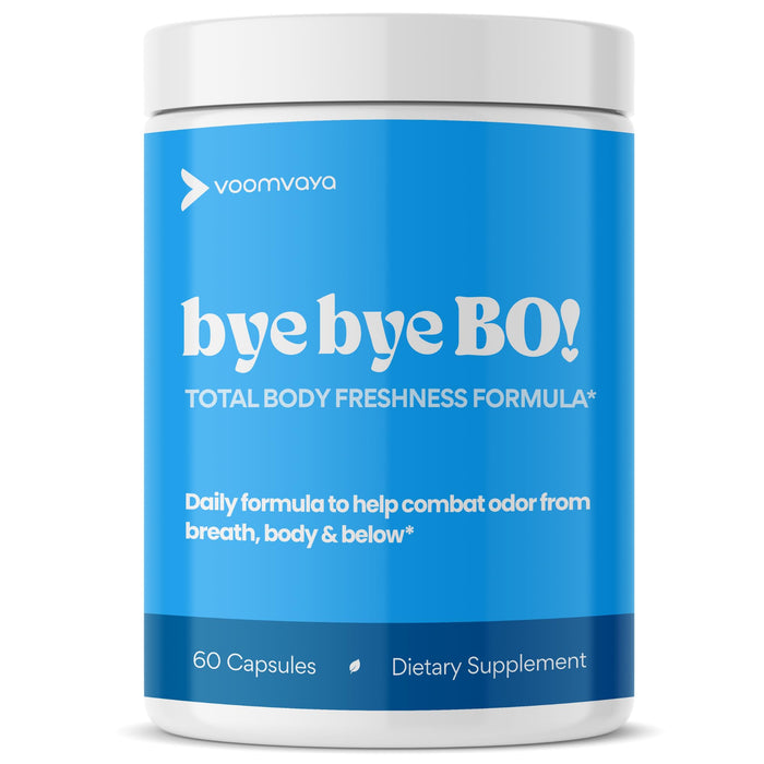 VoomVaya Bye Bye BO – Body Deodorizing Supplement for Women Over 40 – Chlorophyll Pills with Sage & Peppermint – Internal Deodorant to Reduce Odor from Within – 60 Capsules
