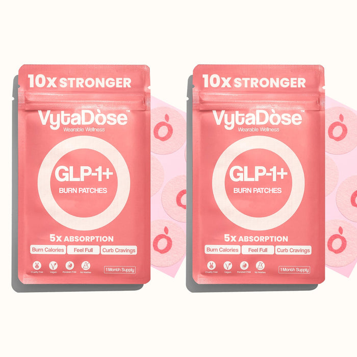 Vytadose GLP1 Patches | 10x Stronger Formula | 12 Hour Extended Hunger Support | Berberine, Pomegranate, Green Tea, L-Glutamine | New & Improved Kind of GLP-1 Patches | 60 Count