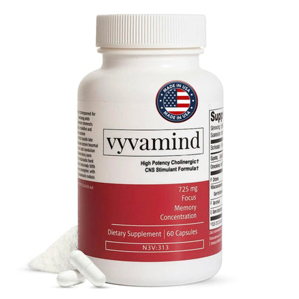 Vyvamind Neurostimulant + Focus Aid — Fast Cognitive Boost, 60 Capsules