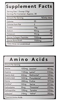 Warrior Strong Wellness Premium Collagen Peptides Bone Broth Powder – Grass-Fed, Unflavored, Keto Friendly