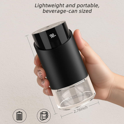 Waterless Essential Oil Diffuser – Nano Mist, 600 sq ft, 100ml, Battery Powered (Black)