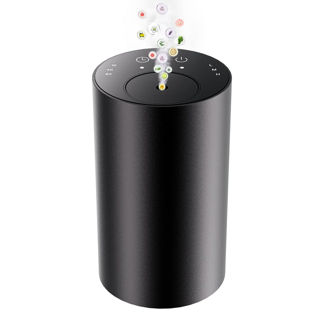 Waterless Essential Oil Diffuser - Portable Battery-Operated (Black) | 3 Mist Levels