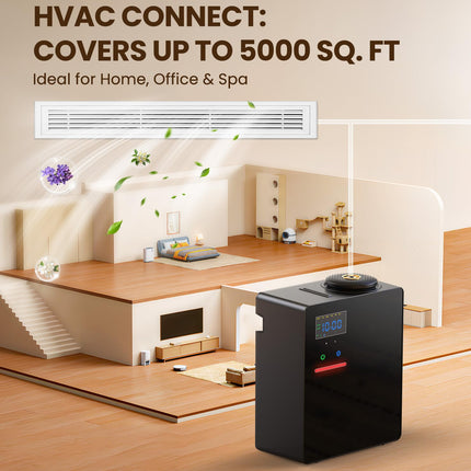 Waterless Essential Oil Diffuser - 5000 Sq Ft Coverage for Large Homes, Hotels & Offices | Bluetooth App Control