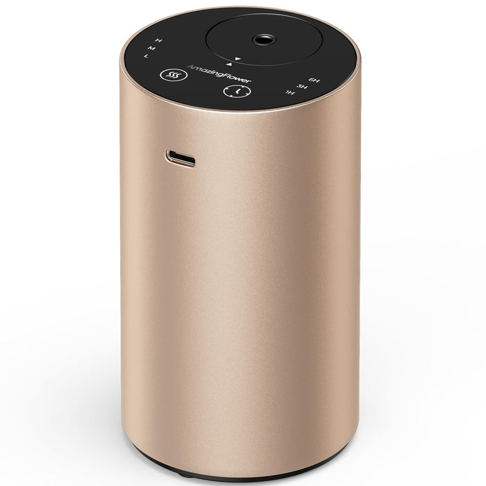 Waterless Essential Oil Diffuser - Desert Titanium, 3 Mist Levels & Rechargeable