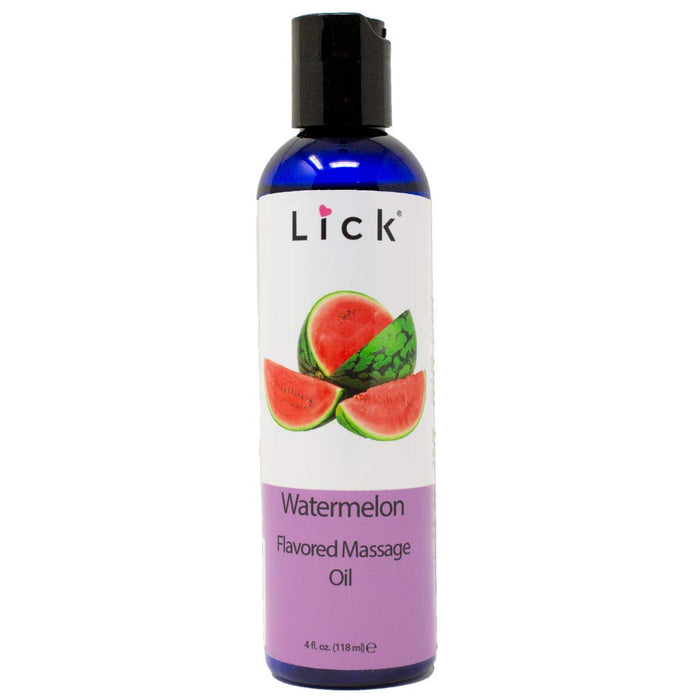 Watermelon Flavored Massage Oil for Couples – Edible, Non-Sticky & Vegan (4 oz)