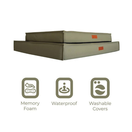Waterproof & Memory Foam Dog Bed With Removable Covers | Henley