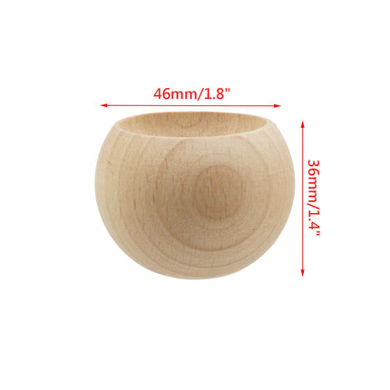 Wealrit 2 Pcs Small Round Egg-Shaped Beech Wood Diffusers – Wooden Aromatherapy Diffusers for Essential Oils