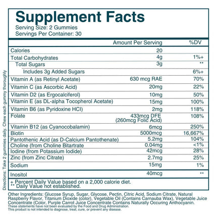 WEEM Hair Skin Nails Gummies - Vegan Biotin for Stronger Hair & Nails