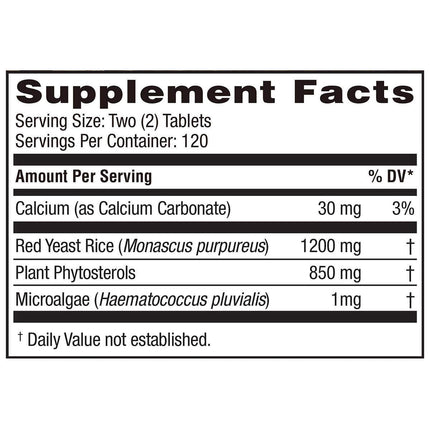 Weider Red Yeast Rice Plus 2-Pack with Phytosterols – 1200 mg per Serving