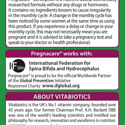 Vitabiotics Pregnacare His & Her Conception Dual Pack 2x30 Tablets