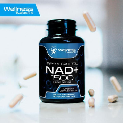 WELLNESS LABSRX Liposomal NAD Supplement 1500mg – USA Made, NAD+ Support, 2 Pack