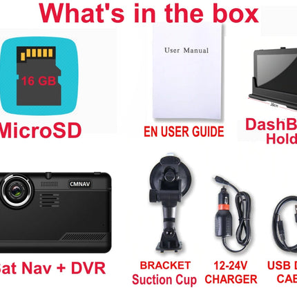 7" CMNAV 360 Camper (without Live Traffic) - Built-in FullHD Dashcam, Android, Wi-Fi