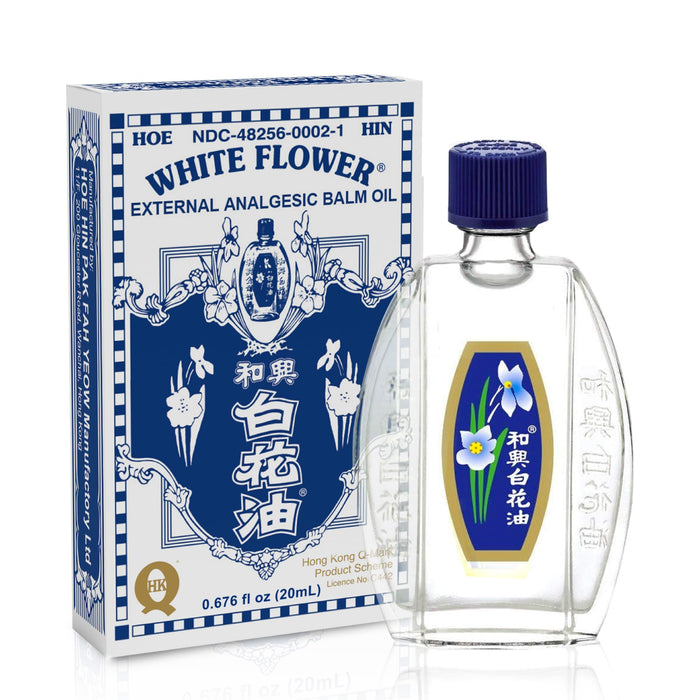 White Flower External Analgesic Balm Oil 20ml – Authentic US Import