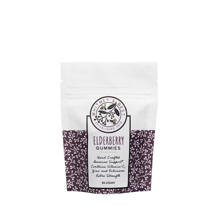 Whitney's Best Elderberry Gummies 30ct - Immune Support with Vitamin C, Zinc & Echinacea - for Adults & Kids - Vegan