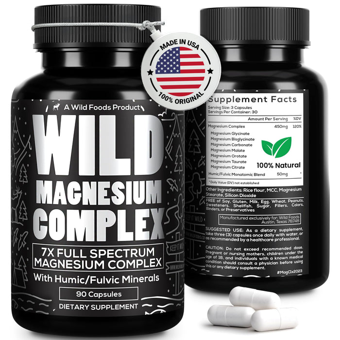 Wild Foods Magnesium Complex 7x Forms - 90 Capsules