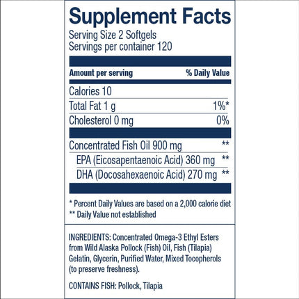 Wiley's Finest Easy Swallow Minis – Double-Strength Omega-3 630mg EPA/DHA