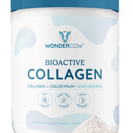 WonderCow Collagen Peptides Powder + Bovine Colostrum – Grass-Fed Type I & III
