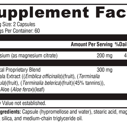 XYMOGEN ColonX Supplement – Magnesium Citrate, Cape Aloe & Triphala for Digestive Support (120 Capsules)
