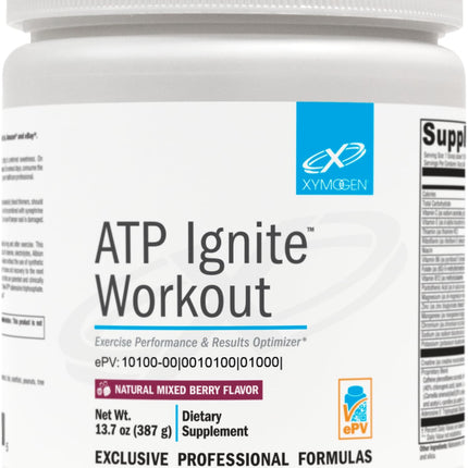 XYMOGEN ATP Ignite – Mixed Berry Preworkout, 13.7 oz, 95 mg caffeine