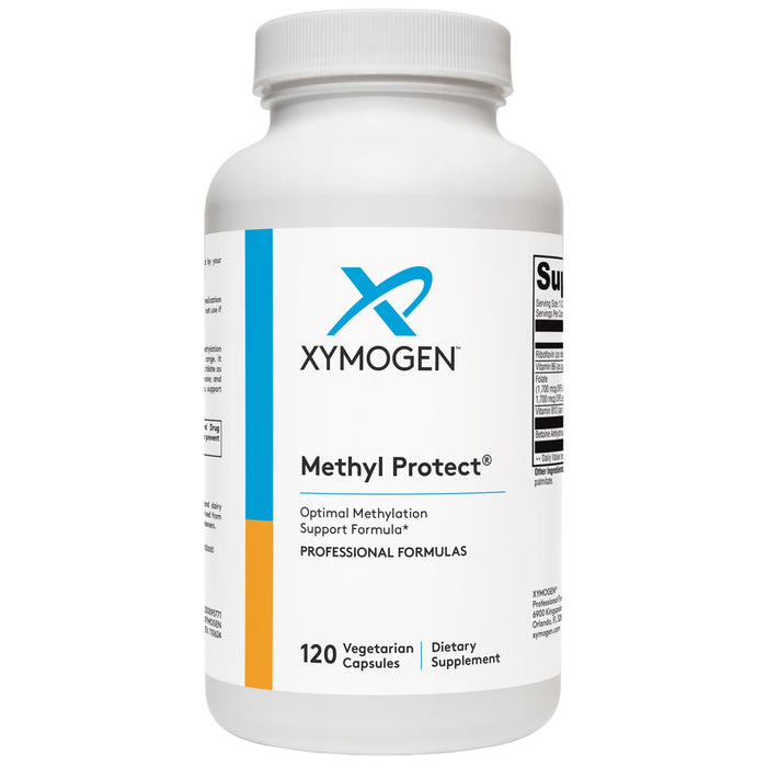 XYMOGEN Methyl Protect — Optimal Methylation Formula with Methyl Folate, Methylcobalamin B12, Riboflavin + B6 | 120 Capsules