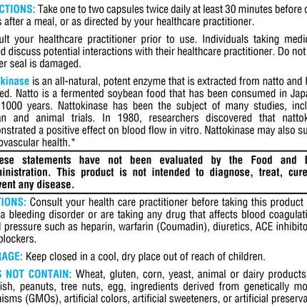 XYMOGEN Nattokinase 2000 FU – Heart Health, Circulation & BP Support (120 Capsules)