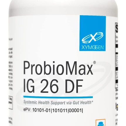 XYMOGEN ProbioMax IG 26 Probiotic + IgY Max Immunoglobulins (120 Capsules)