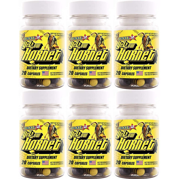 Yellow Hornet Herbal Dietary Supplement 120 Capsules - 6-Pack