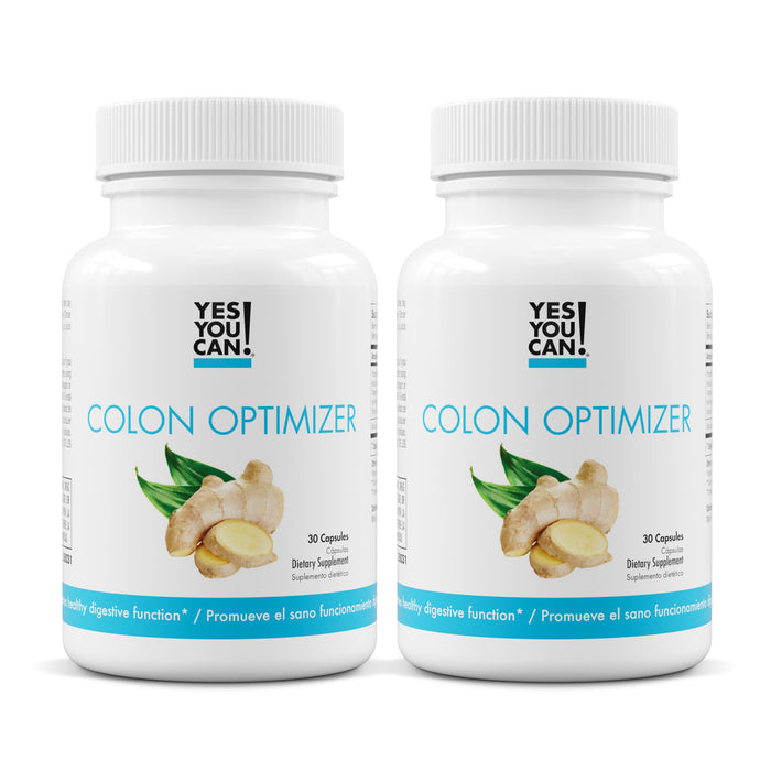 Yes You Can! Probiotics Colon Optimizer - Digestive Health, Ginger & Peppermint, 30 Capsules (2 Pack)