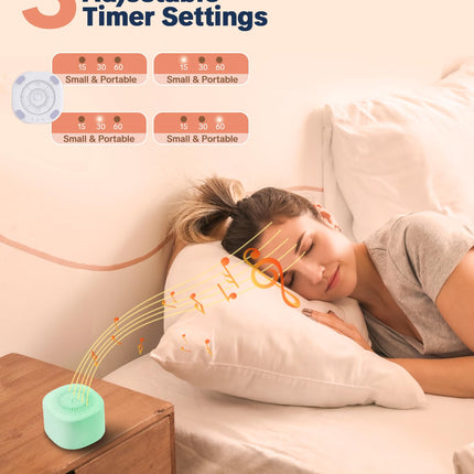 YONSEN Travel White Noise Sound Machine — Portable Sleep Aid with 20 Sounds