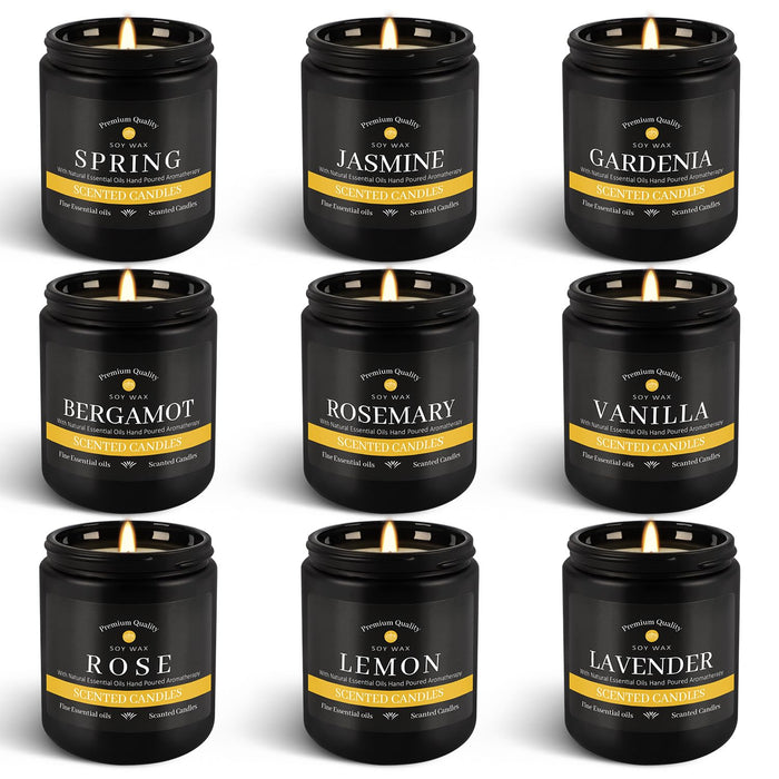 YOROXRG 9-Pack Candles for Home – Aromatherapy Gift Set for Men | 63 oz, 450 Hours