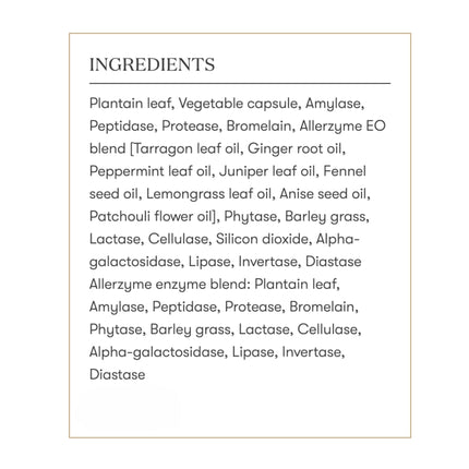 Young Living Allerzyme - 90 Ct Vegetarian Digestive Enzyme Capsules with Tarragon & Ginger