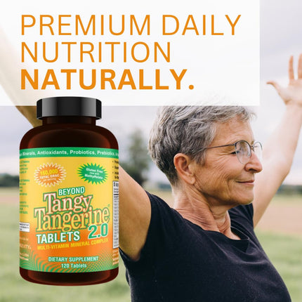 Youngevity Beyond Tangy Tangerine 2.0 – Multi-Vitamin & Mineral Complex | 160,000 ORAC | 120 Tablets