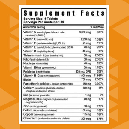 Youngevity Beyond Tangy Tangerine 2.0 – Multi-Vitamin & Mineral Complex | 160,000 ORAC, 120 Tablets