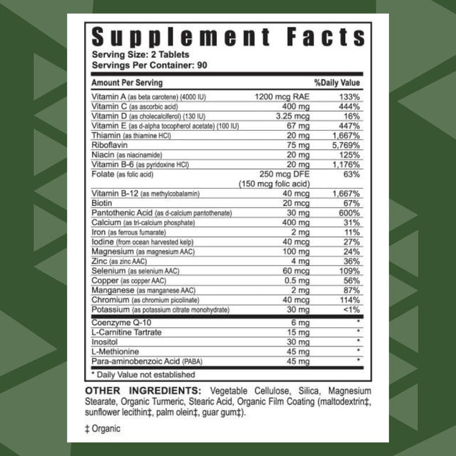 Youngevity Ultimate Daily Mega Multivitamin – 180 Tablets, High Absorption