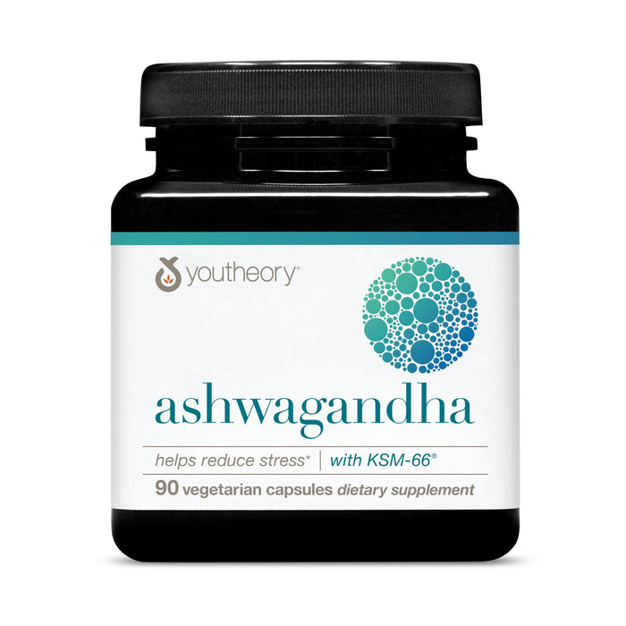Youtheory Ashwagandha 1,000 mg – Stress & Cortisol Support | KSM-66, Ginger | 90 Vegetarian Capsules