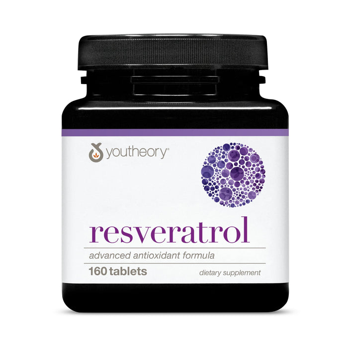 Youtheory Resveratrol Advanced Antioxidant Formula | ResVida 100 mg | 160 Tablets