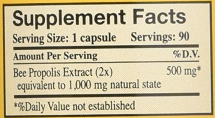 YS Eco Bee Farms Propolis 1000 - 90 Caps Pack of 3 | Propolis Supplement