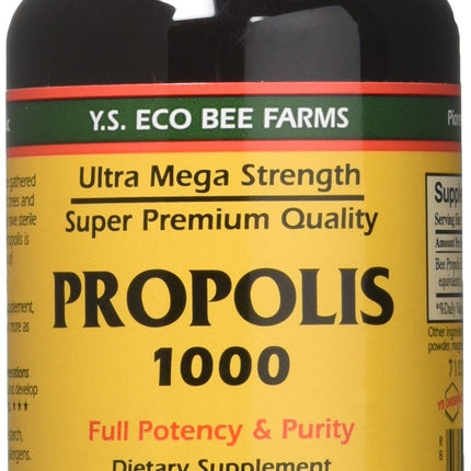 YS Eco Bee Farms Propolis 1000 - 90 Caps Pack of 3 | Propolis Supplement