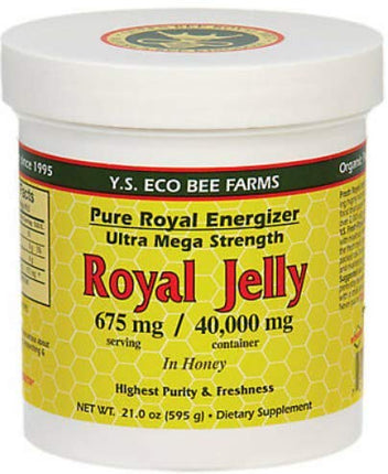 Y.S. Eco Bee Farms (2 Pack) Royal Jelly in Honey – 675 mg | 1.3 lbs (595 g) – Organic Royal Jelly