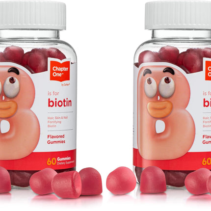 Zahler Chapter One Biotin Gummies – Hair, Skin & Nails Fortifying Biotin, 60 Gummies (Pack of 2) | Certified Kosher